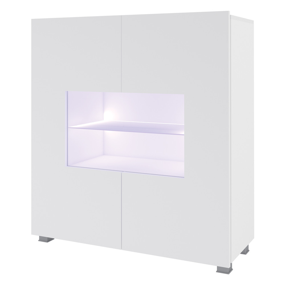 Sypialnia CALABRIA 13 biały / biały połysk - obrazek 7