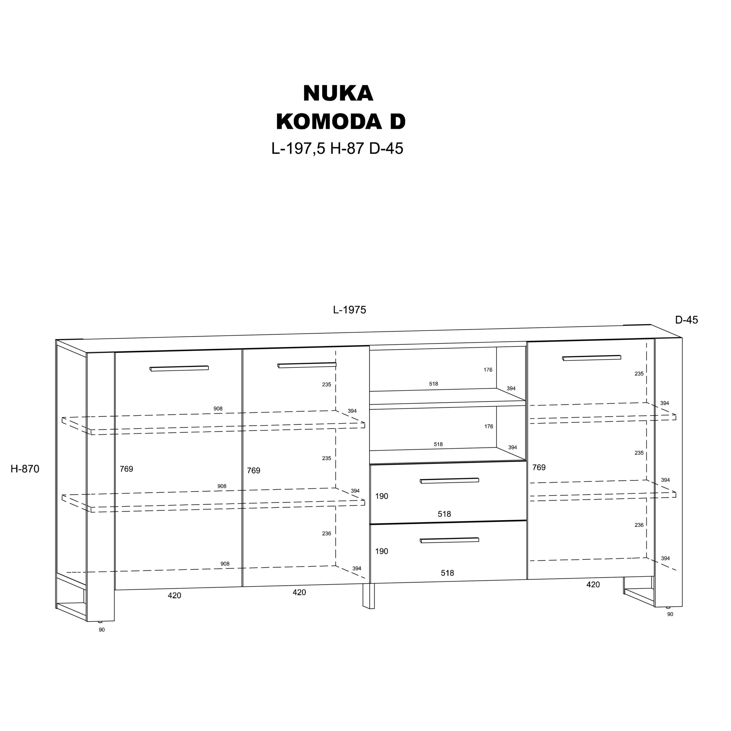 Komoda Nuka D dąb artisan - obrazek 4