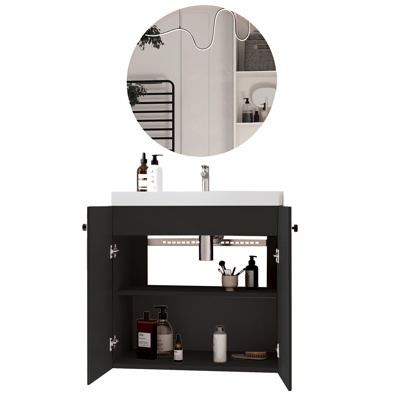 Meble do łazienki ASTO MINI czarny - obrazek 6