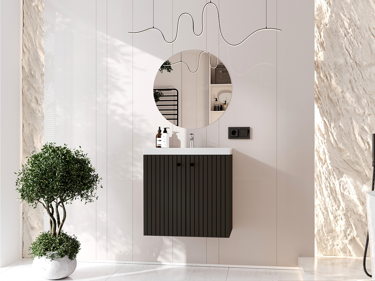 Meble do łazienki ASTO MINI czarny - obrazek 2