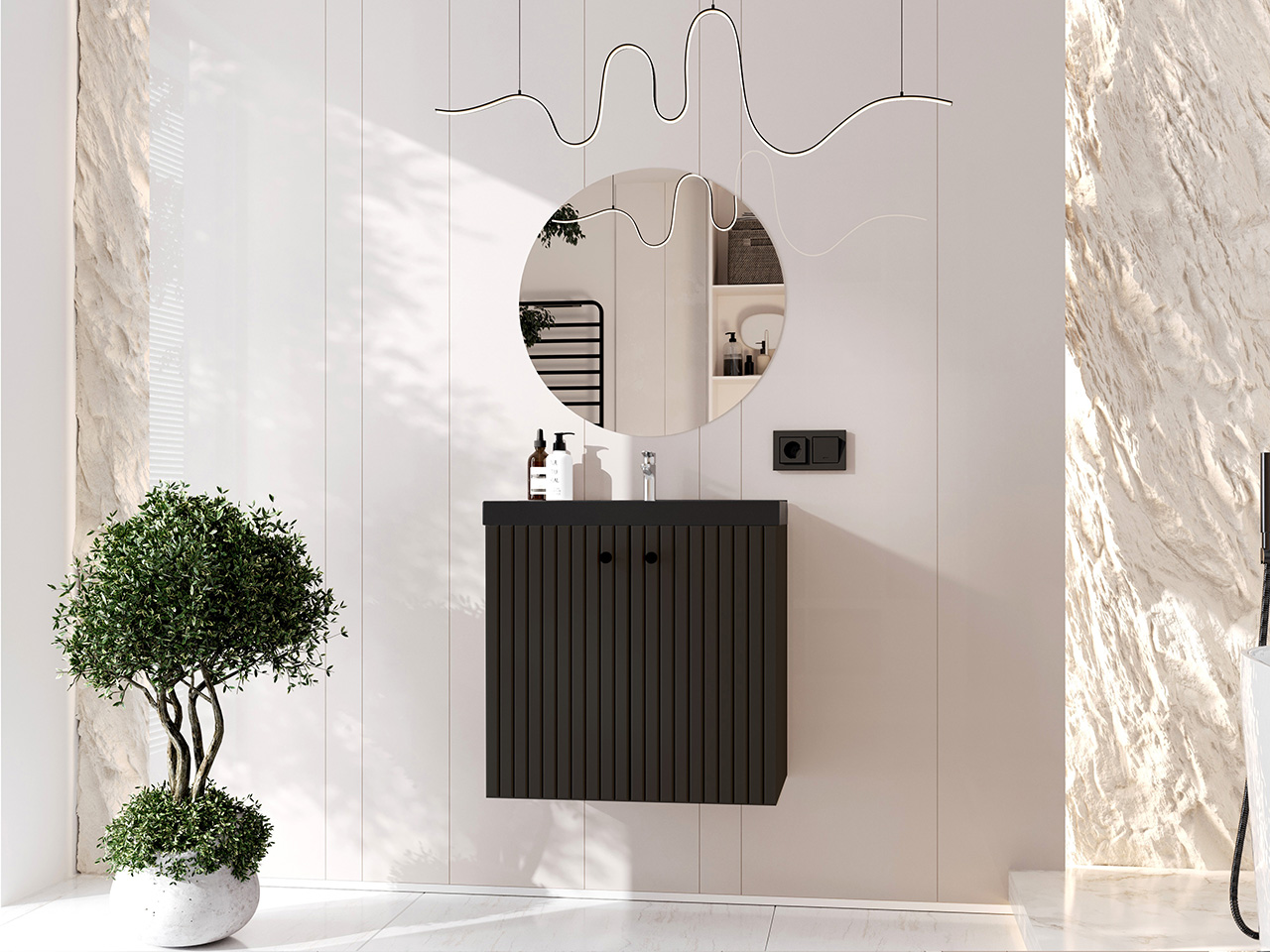 Meble do łazienki ASTO MINI czarny - obrazek 11