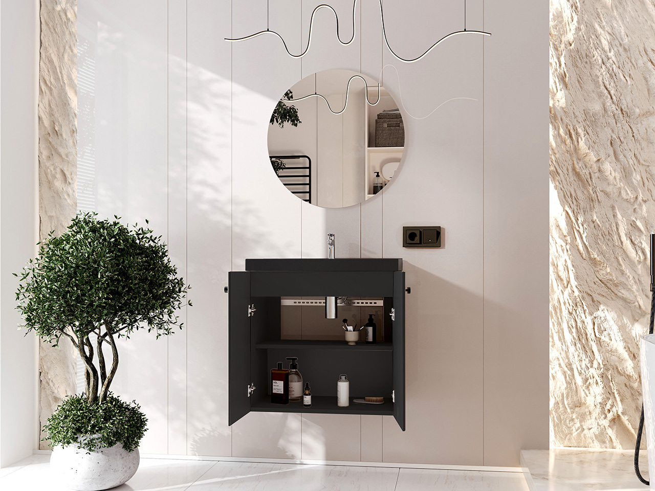 Meble do łazienki ASTO MINI czarny - obrazek 13
