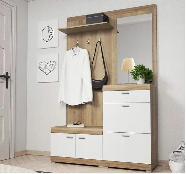 Garderoba STELLA dąb riviera/biała – elegancja i funkcjonalność - obrazek 2