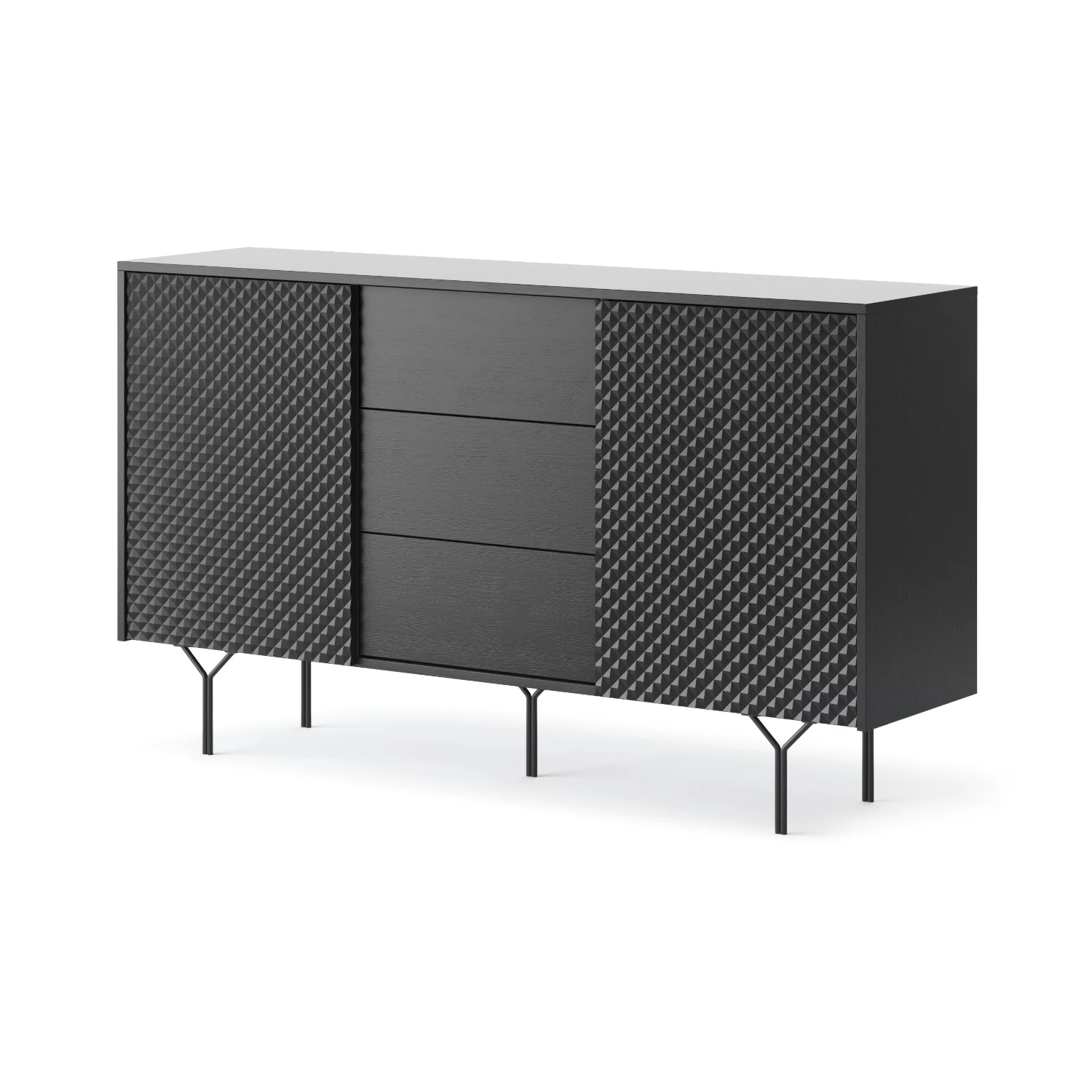 Komoda RAVEN KSZ144 2D Czarny grafit