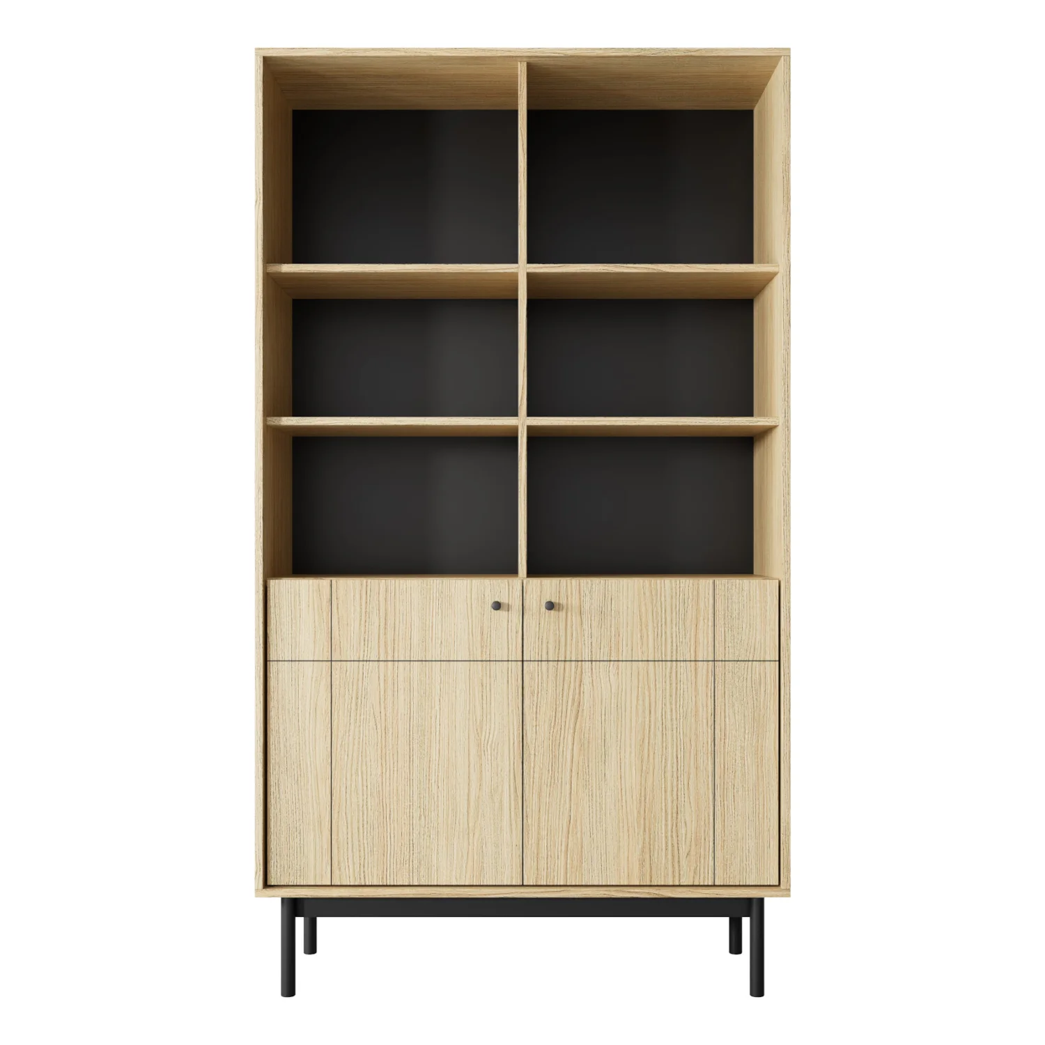Regał otwarty Japandi 104 cm Dąb Linea