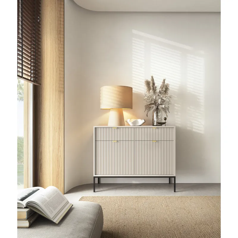 Kaszmirowa komoda Nova KSZ-104 czarny stelaż – elegancja i funkcjonalność - obrazek 2