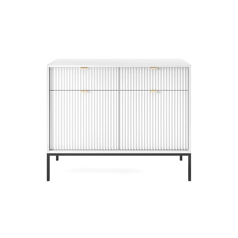 Biała komoda Nova KSZ-104 czarny stelaż – elegancja i funkcjonalność - obrazek 4