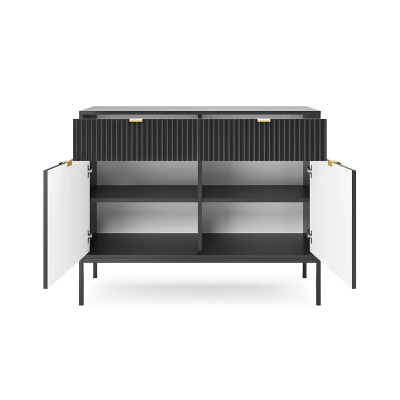 Czarna komoda Nova KSZ-104 czarny stelaż – elegancja i funkcjonalność - obrazek 3