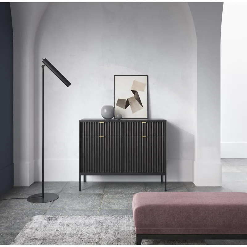 Czarna komoda Nova KSZ-104 czarny stelaż – elegancja i funkcjonalność - obrazek 2