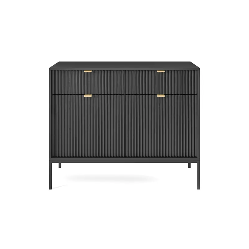 Czarna komoda Nova KSZ-104 czarny stelaż – elegancja i funkcjonalność - obrazek 4