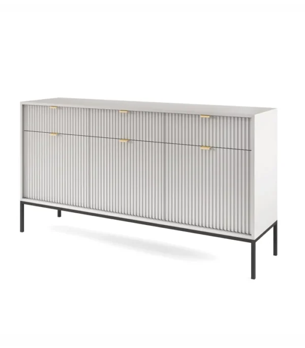 Szara komoda Nova KSZ-154 czarny stelaż – elegancja i funkcjonalność