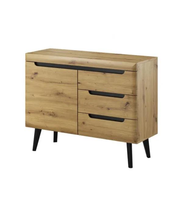 Komoda Nordi NKSZ107 dąb artisan / czarny