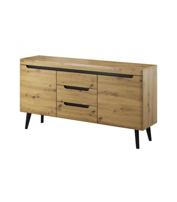 Komoda Nordi NKSZ160 dąb artisan / czarny