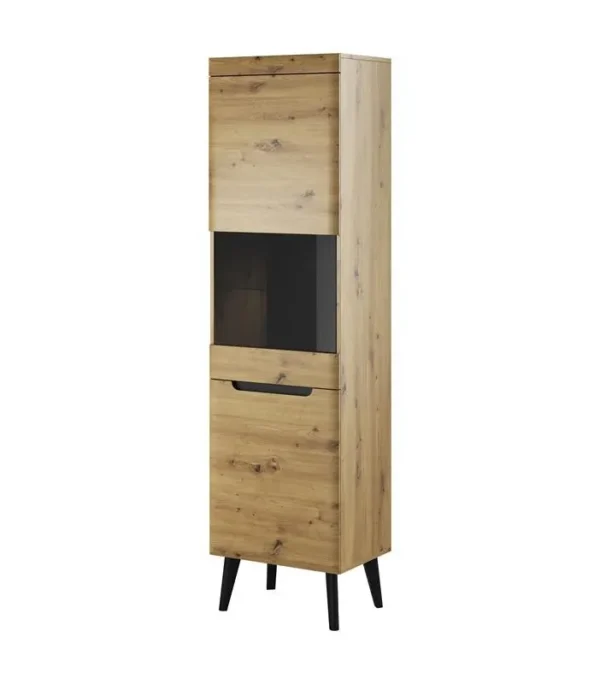 Witryna NORDI NWT53 dąb artisan / czarny