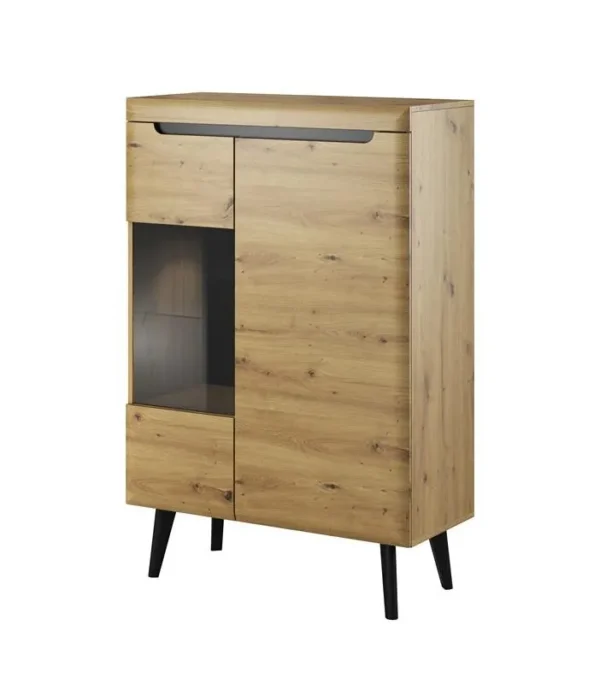 Witryna NORDI NWT90 dąb artisan / czarny