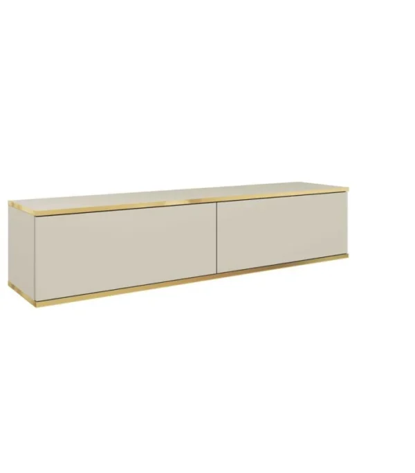 Beżowa szafka RTV ORO 135cm – elegancja i funkcjonalność