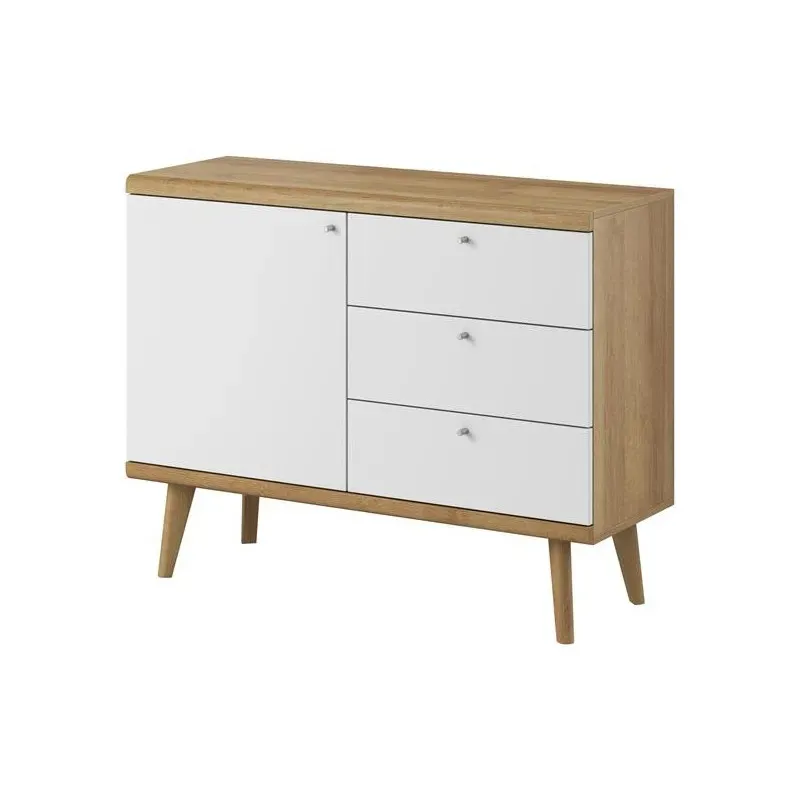 Komoda PRIMO PKSZ107 dąb riviera / biały – elegancja i funkcjonalność