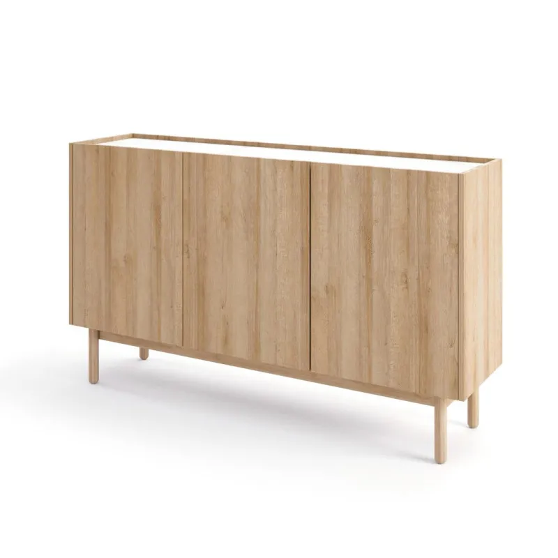 Szeroka komoda BOHO K144/83 dąb riviera/marmur bianco