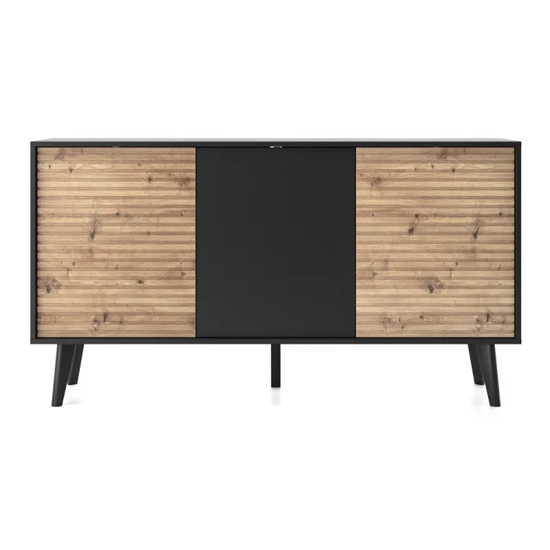 Komoda WILLOW K-154 czarna/dąb artisan – elegancja i funkcjonalność - obrazek 4