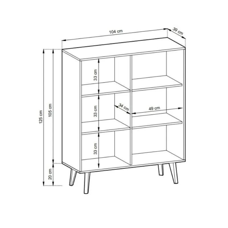 Komoda WILLOW KD-104 czarna/dąb artisan – elegancja i funkcjonalność - obrazek 6
