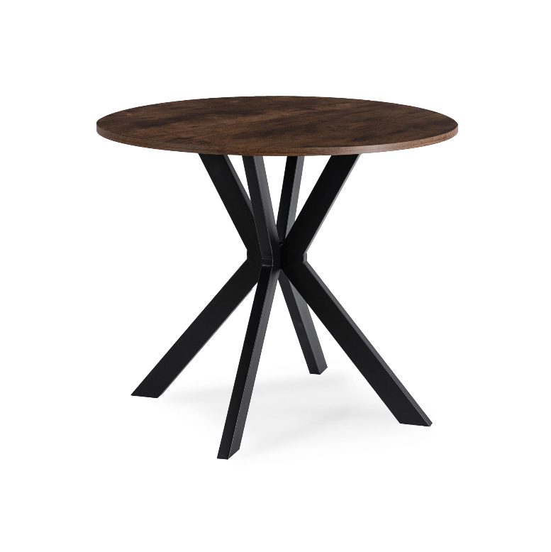 Stół LAUREN 90 cm Dąb Rustykalny/Czarny