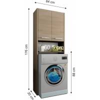 Szafka łazienkowa nad pralke LUNA 64/176 cm dąb sonoma - obrazek 3