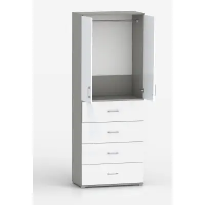 Szara/Biały Połysk