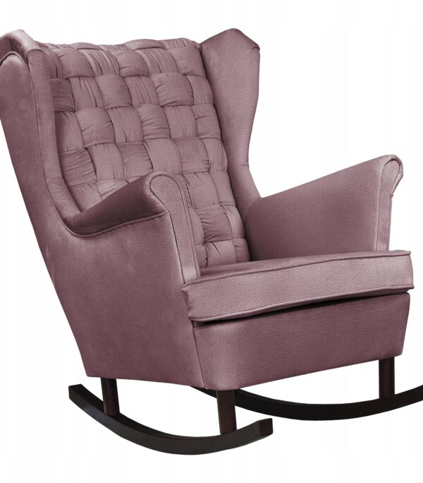 Fotel uszak Carol bujany skandynawski Family Meble brudny róż, różowy