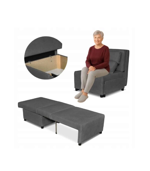 Fotel rozkładany funkcja spania KIMO pojemnik Family Meble Hunter różne kolory