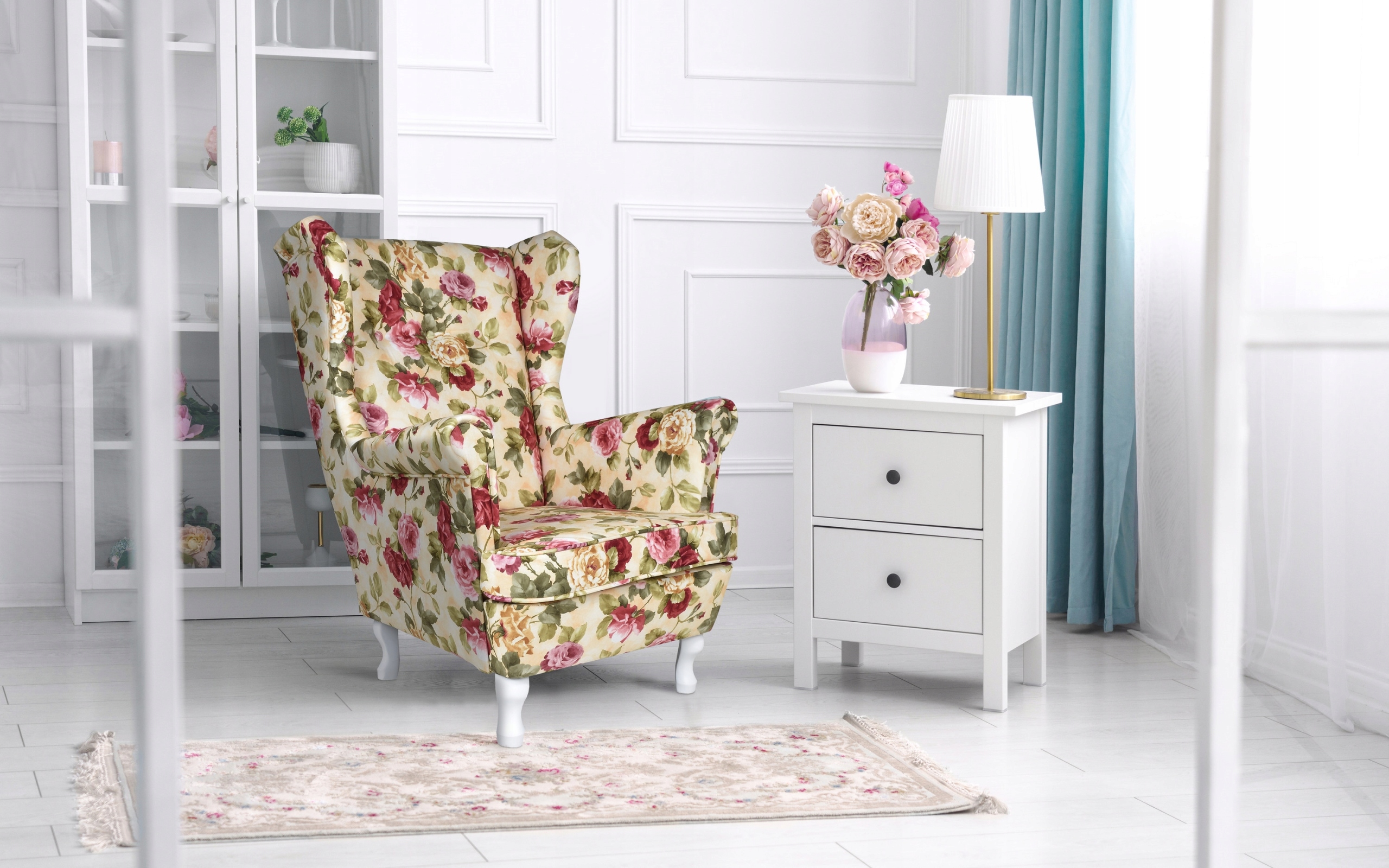 Fotel uszak Carol skandynawski Family Meble przeplatane OPARCIE grafit - obrazek 5