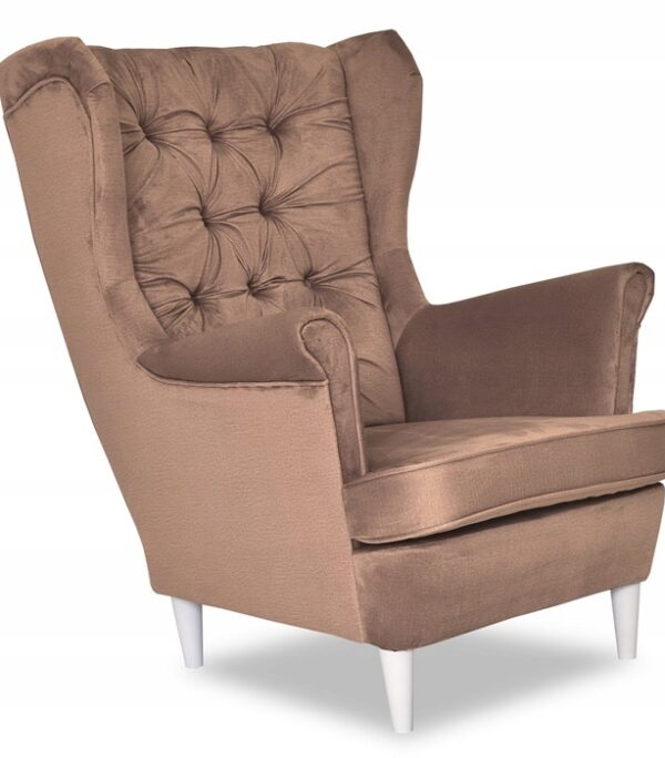 Fotel uszak Gaja skandynawski Family Meble ŁOSOSIOWY brzoskwiniowy