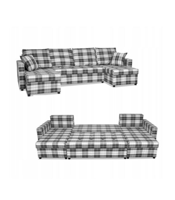 Narożnik Winston BIG U funkcja spania Family Meble krata 4 wersje kolorystyczne