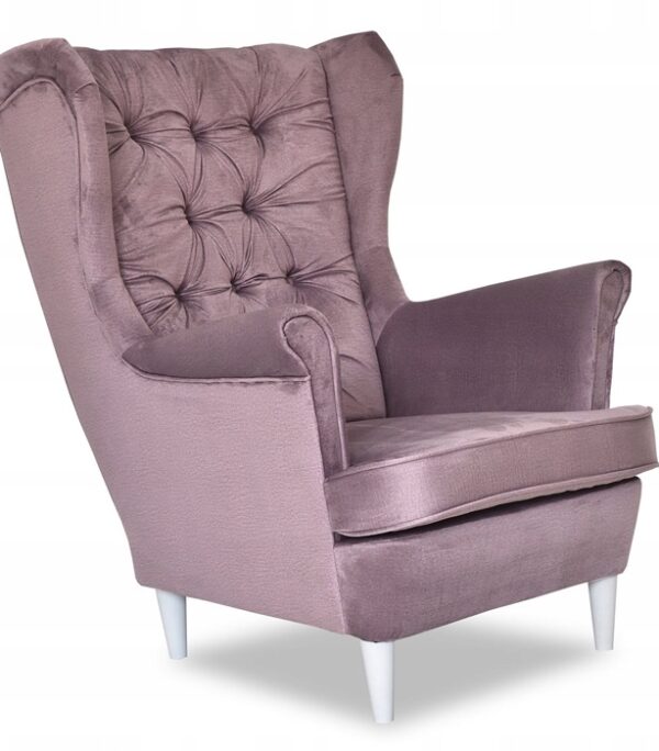 Fotel uszak Gaja skandynawski Family Meble lilaróż