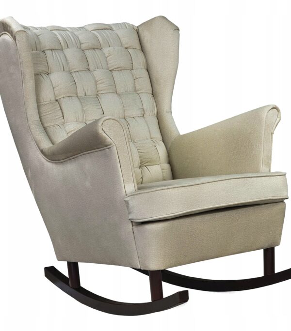 Fotel uszak Carol bujany skandynawski Family Meble beżowy, kremowy