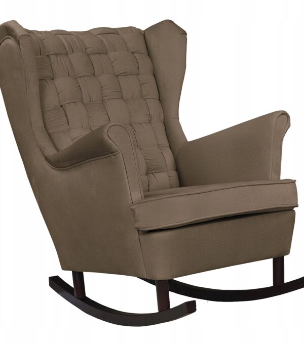 Fotel uszak Carol bujany skandynawski Family Meble beżowy, brązowy