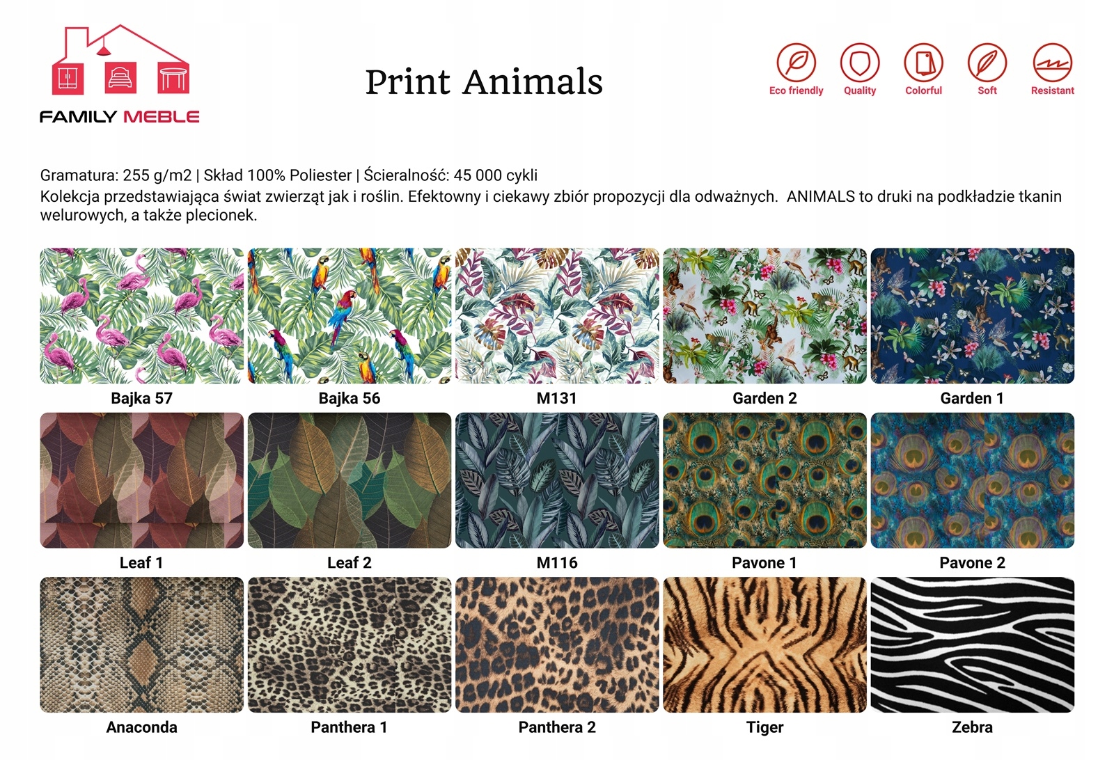 Fotel uszak ARI PRINT skandynawski Family Meble liście monstera tropik - obrazek 16