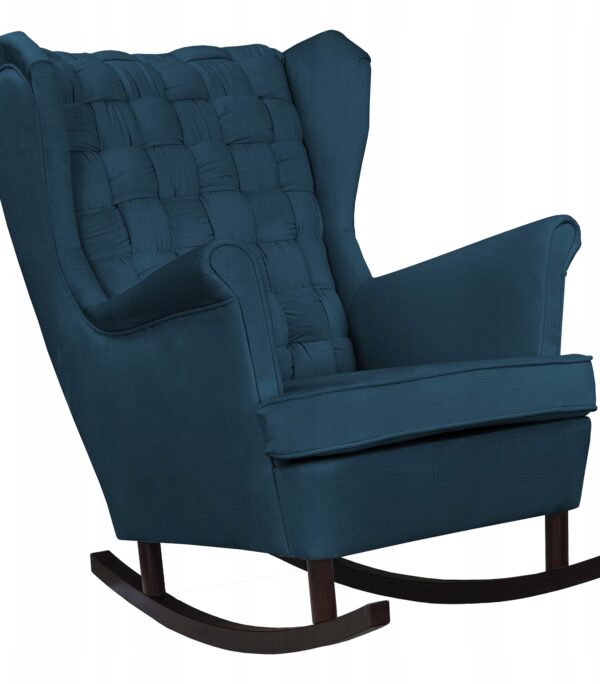 Fotel uszak Carol bujany skandynawski Family Meble GRANATOWY niebieski