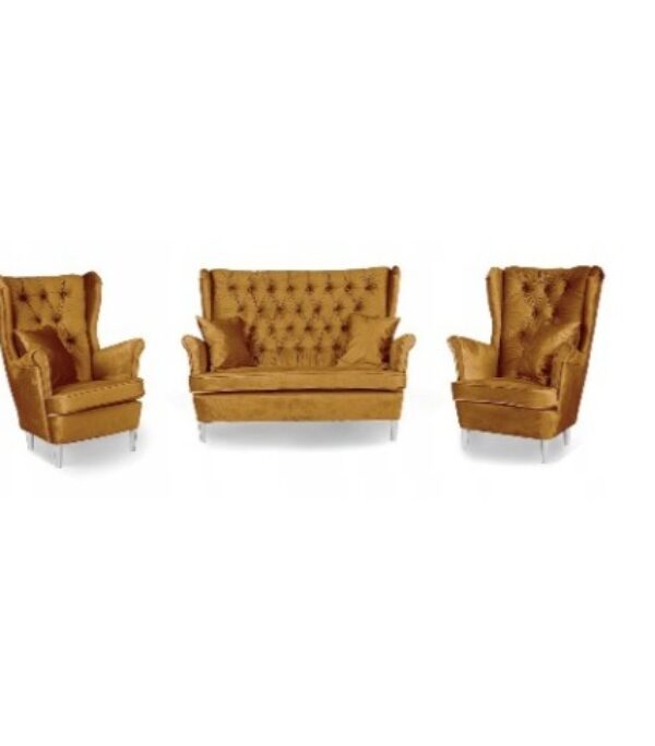 Zestaw wypoczynkowy mebli uszak Gaja sofa fotele skandynawskie Family Meble