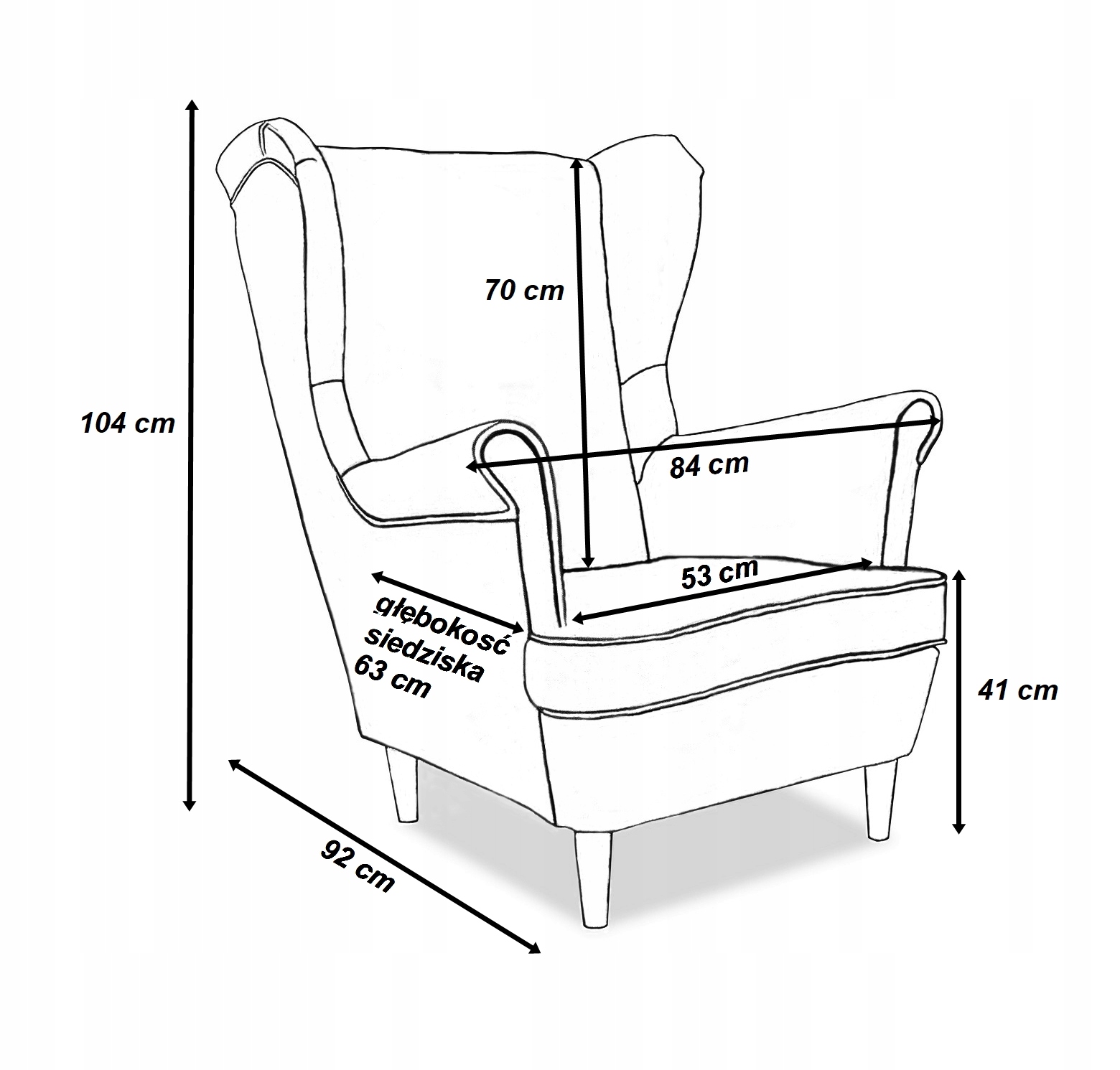 Zestaw wypoczynkowy mebli uszak Diana sofa fotele pufy Family Meble komplet - obrazek 7