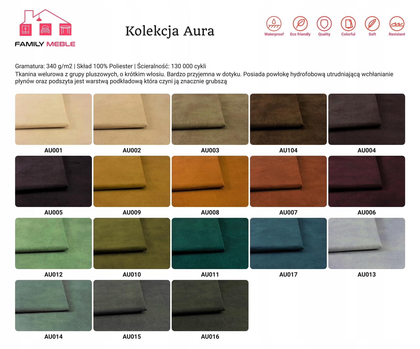 Zestaw wypoczynkowy mebli uszak Diana sofa fotele pufy Family Meble komplet - obrazek 11