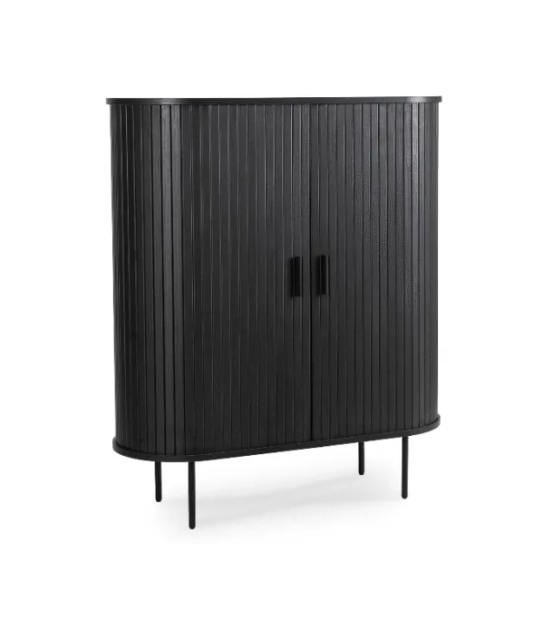 Komoda Dwudrzwiowa Rozsuwana 100 cm TRISH Czarna