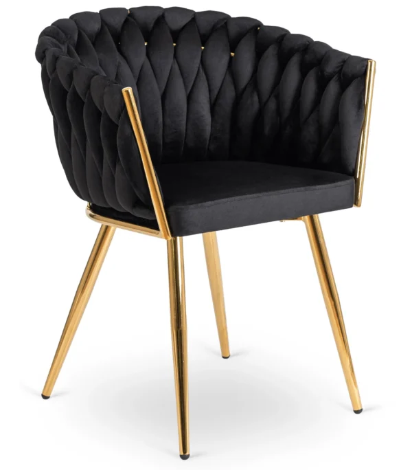 Krzesło CAPI Czarne Welurowe