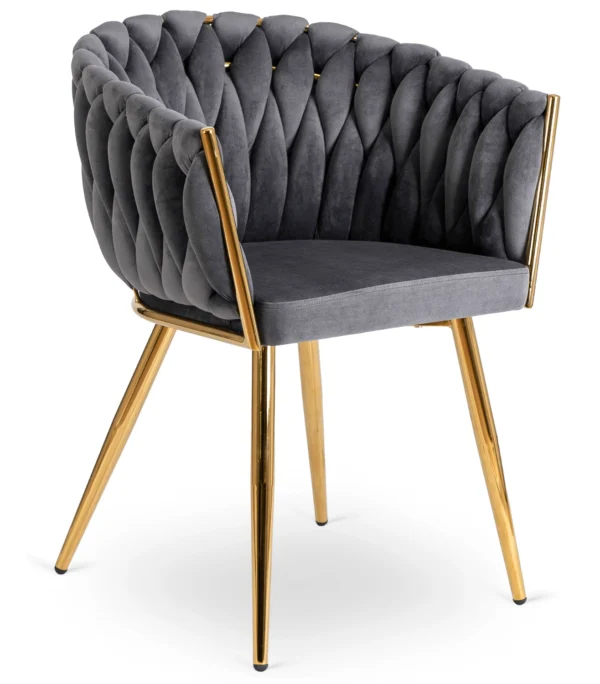 Krzesło CAPI Szare Welurowe