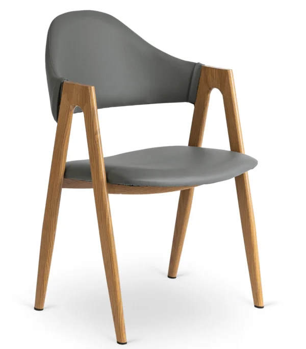 Krzesło WILLY Szare Ekoskóra