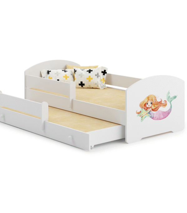 Łóżko dziecięce podwójne wysuwane LUK II 160×80 – Syrenka