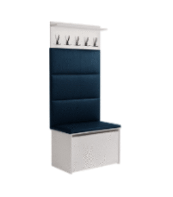 Szafka na buty z siedziskiem i wieszakiem ANDY granat