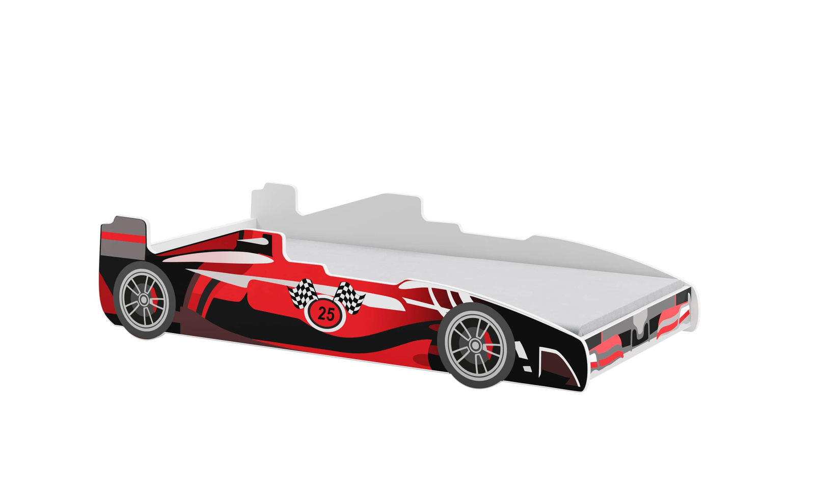 Łóżko dziecięce FORMUŁA 160 x 80 cm CZERWONE - obrazek 3