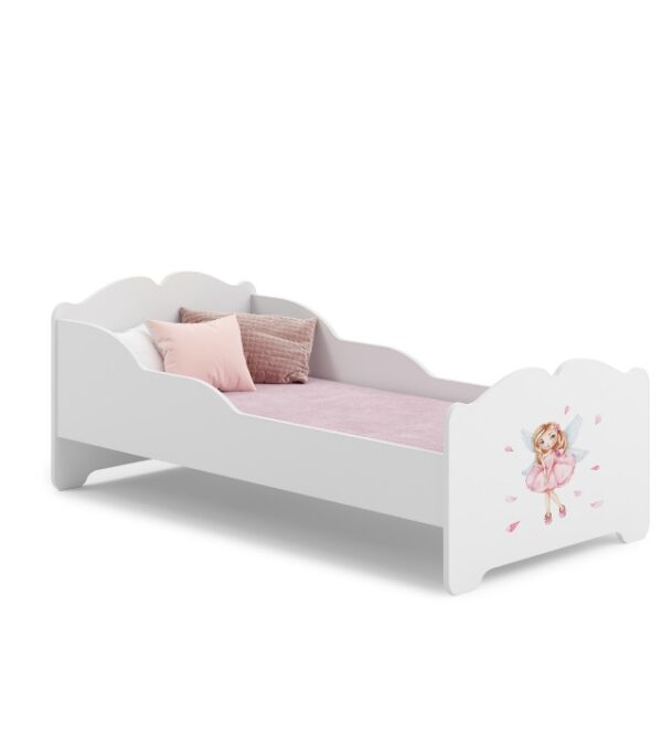 Łóżko dziecięce pojedyncze ANNA 160×80 – Dziewczynka ze skrzydełkami