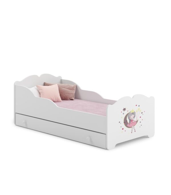 Łóżko dziecięce pojedyncze ANNA 140×70 z szufladą – Śpiąca Księżniczka