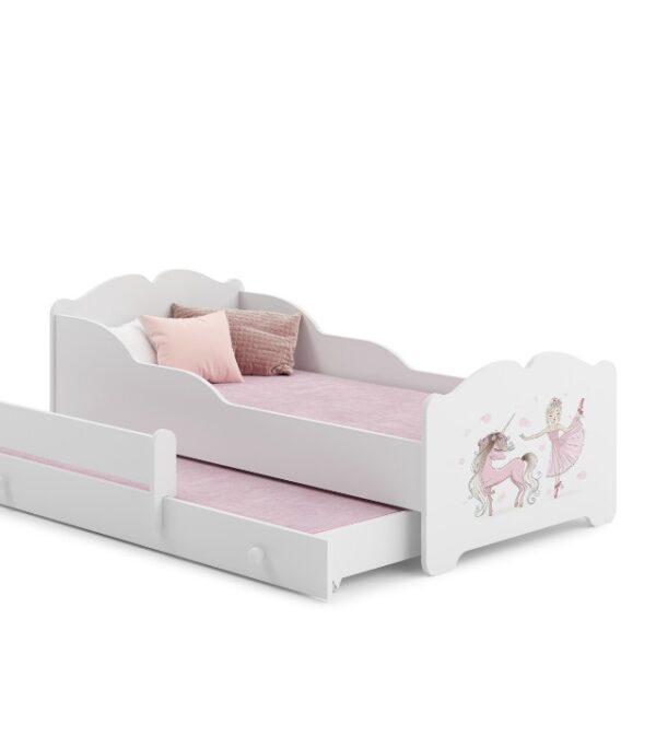 Łóżko podwójne ANNA II 160×80 – Dziewczynka z jednorożcem